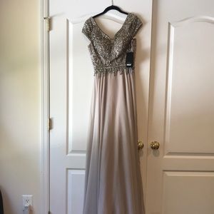 Terani Couture silver gown